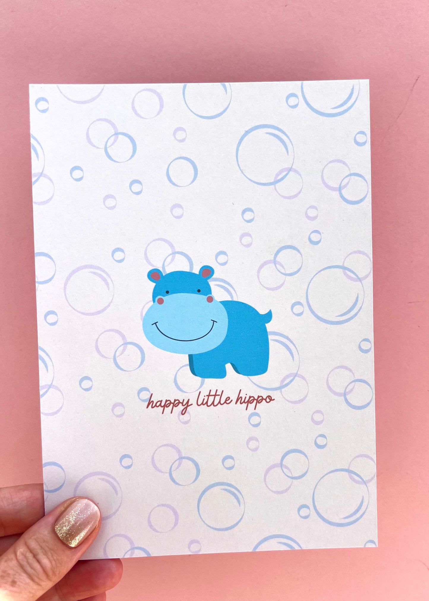 Happy Little Hippo Print