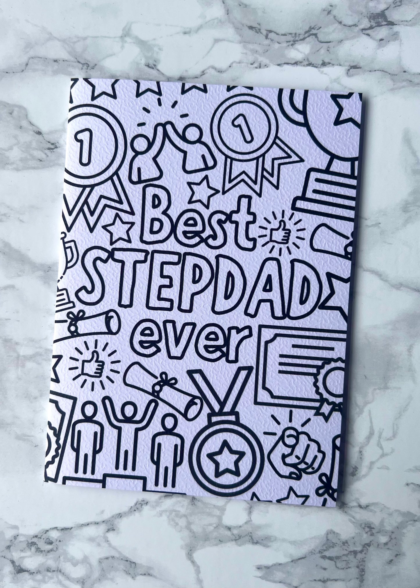 Colour Me Best Stepdad Ever Card