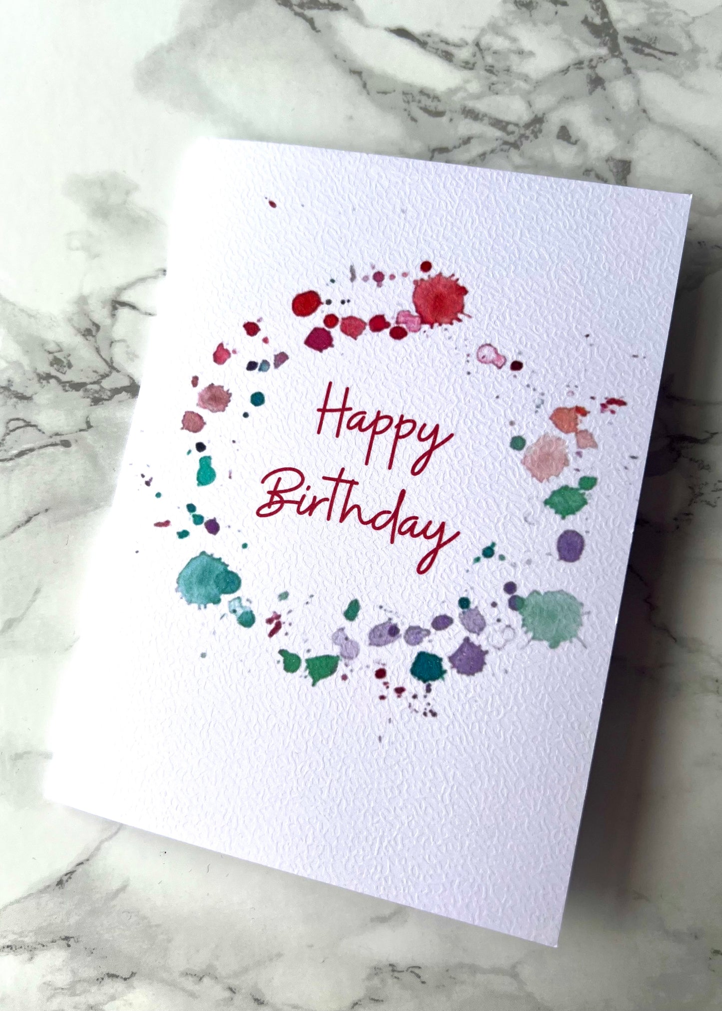 Birthday Splash Round Greetings Card
