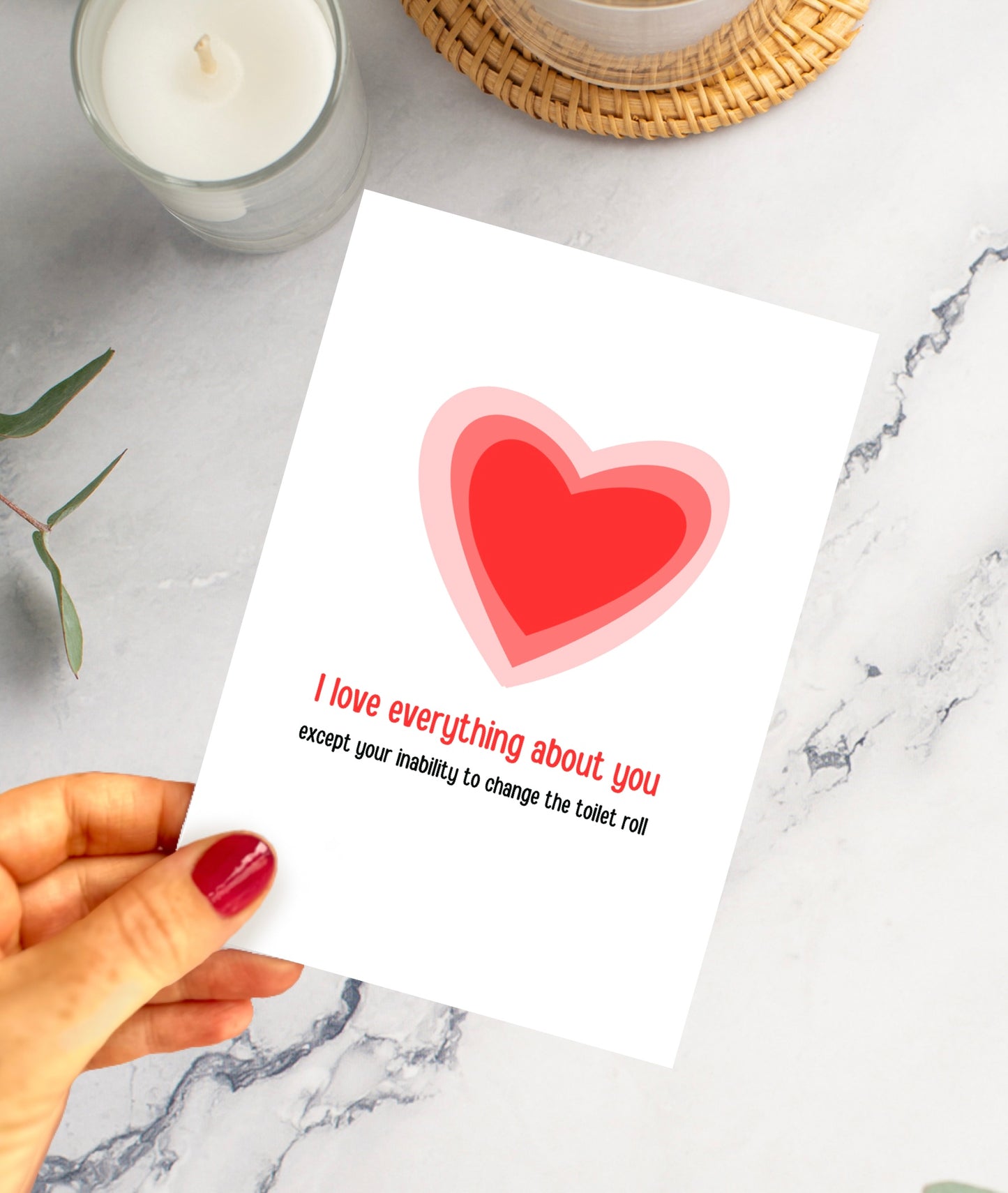 Valentines Heart Greetings Card
