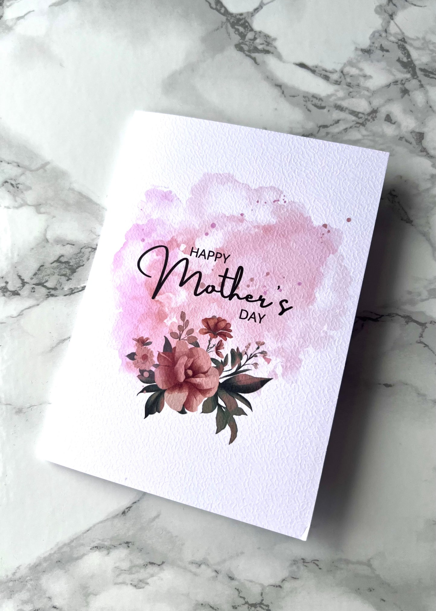 Mother’s Day Pink Floral Splash Greetings Card
