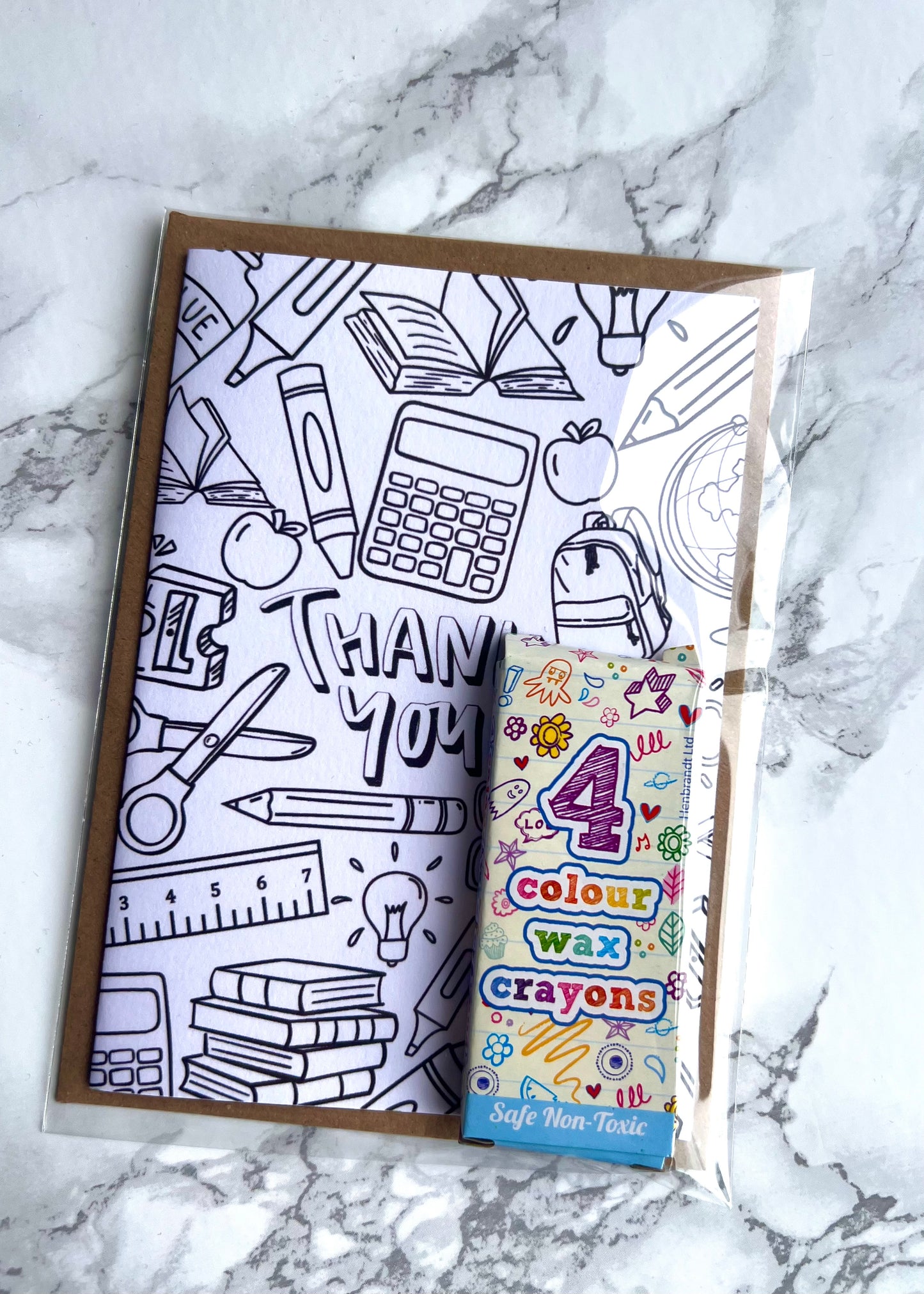 Colour Me Thank You Teacher Greetings Card