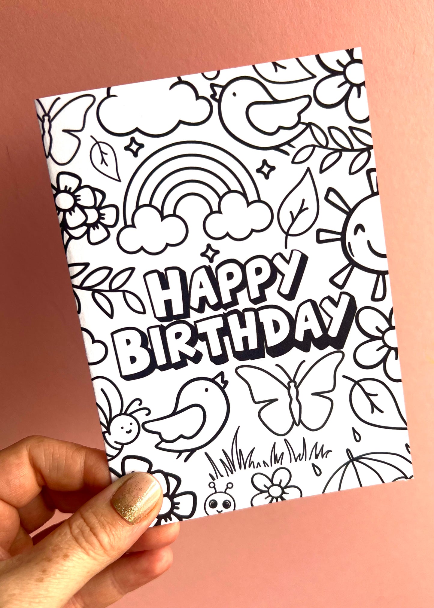 Colour Me Birthday Nature Card