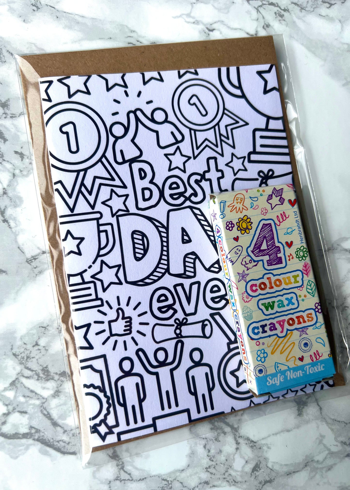Colour Me Best Dad Ever Card