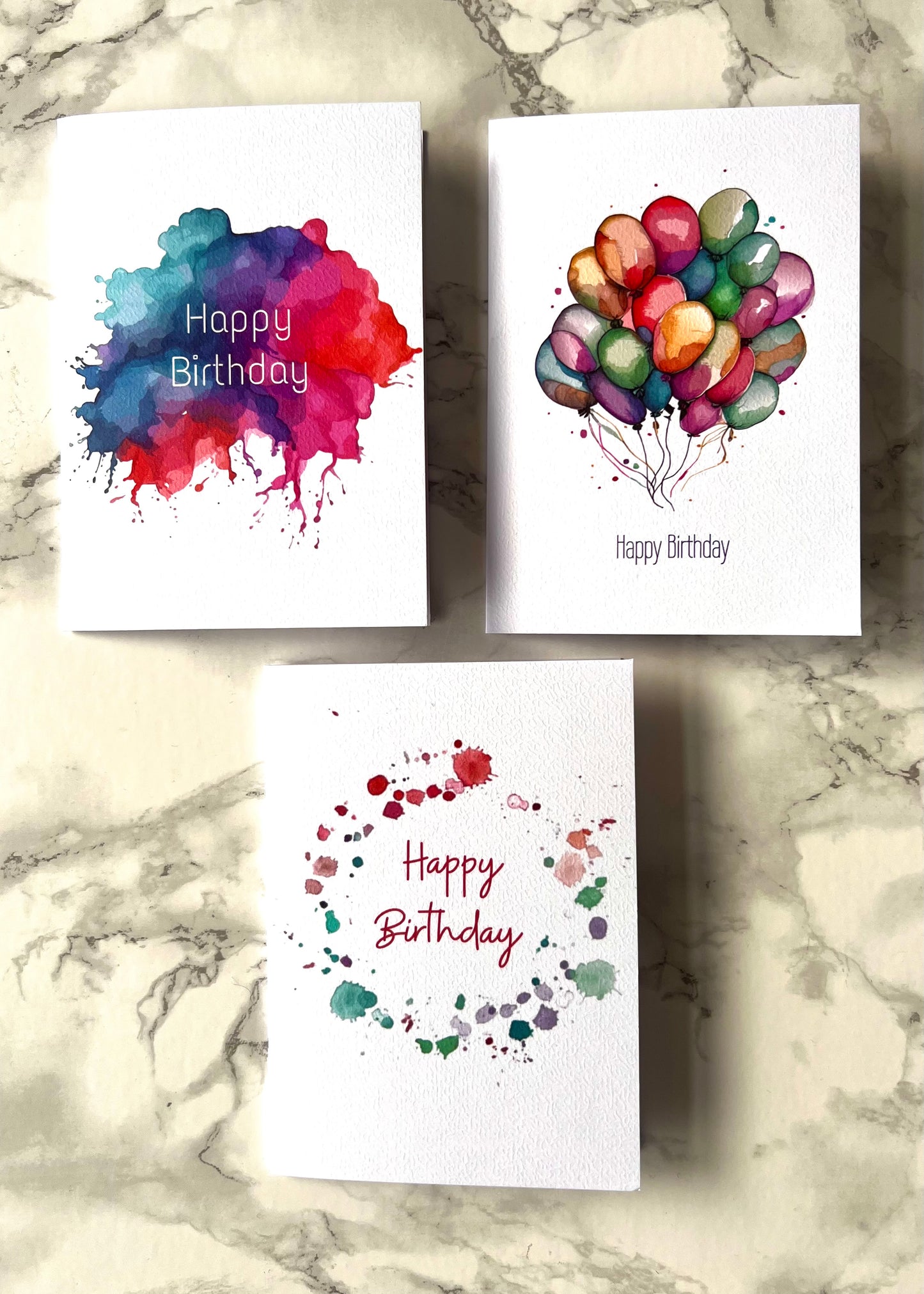 Birthday Splash Round Greetings Card
