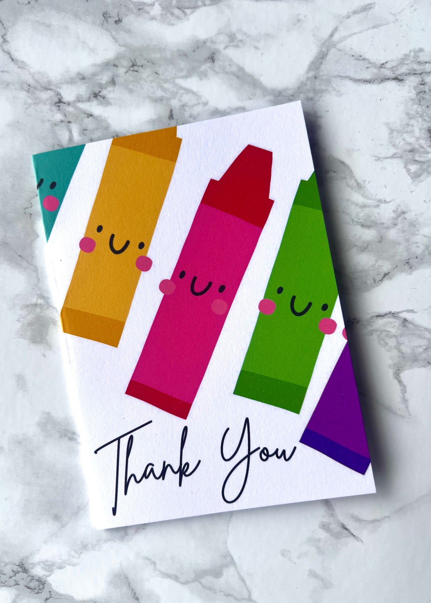 Thank You Crayons Greetings Card