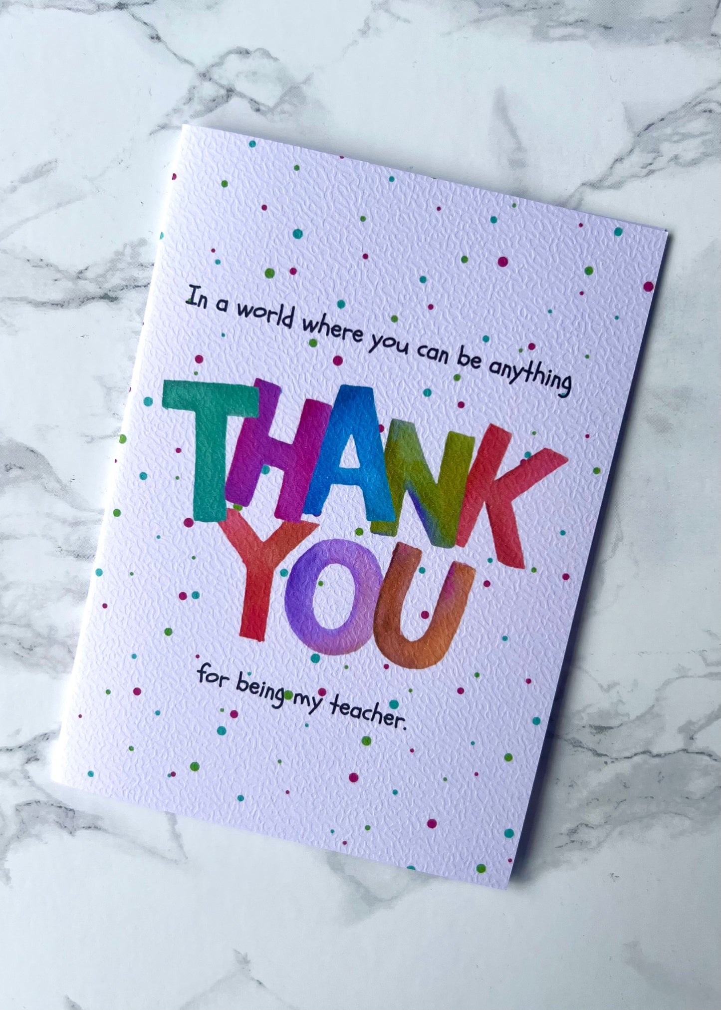 In A World Thank You Teacher Card