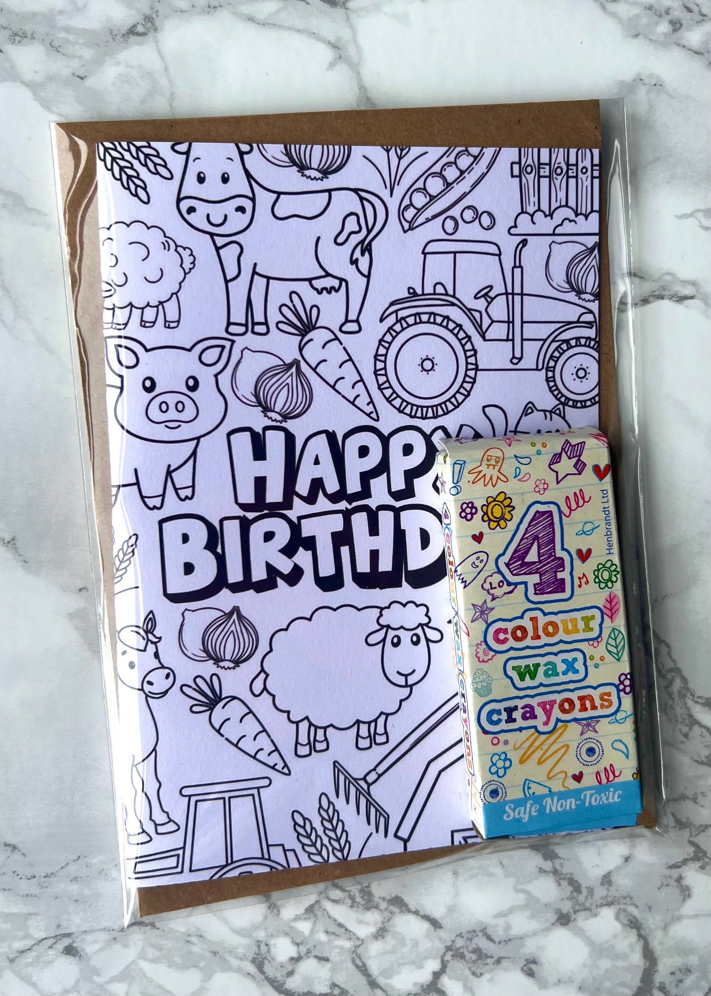 Colour Me Birthday Farmyard Card