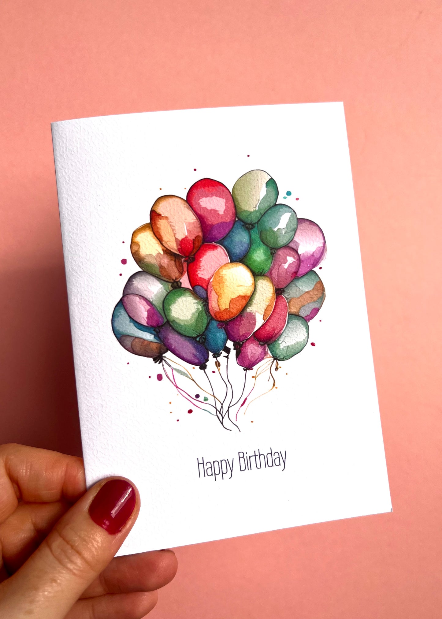 Birthday Balloons Greetings Card