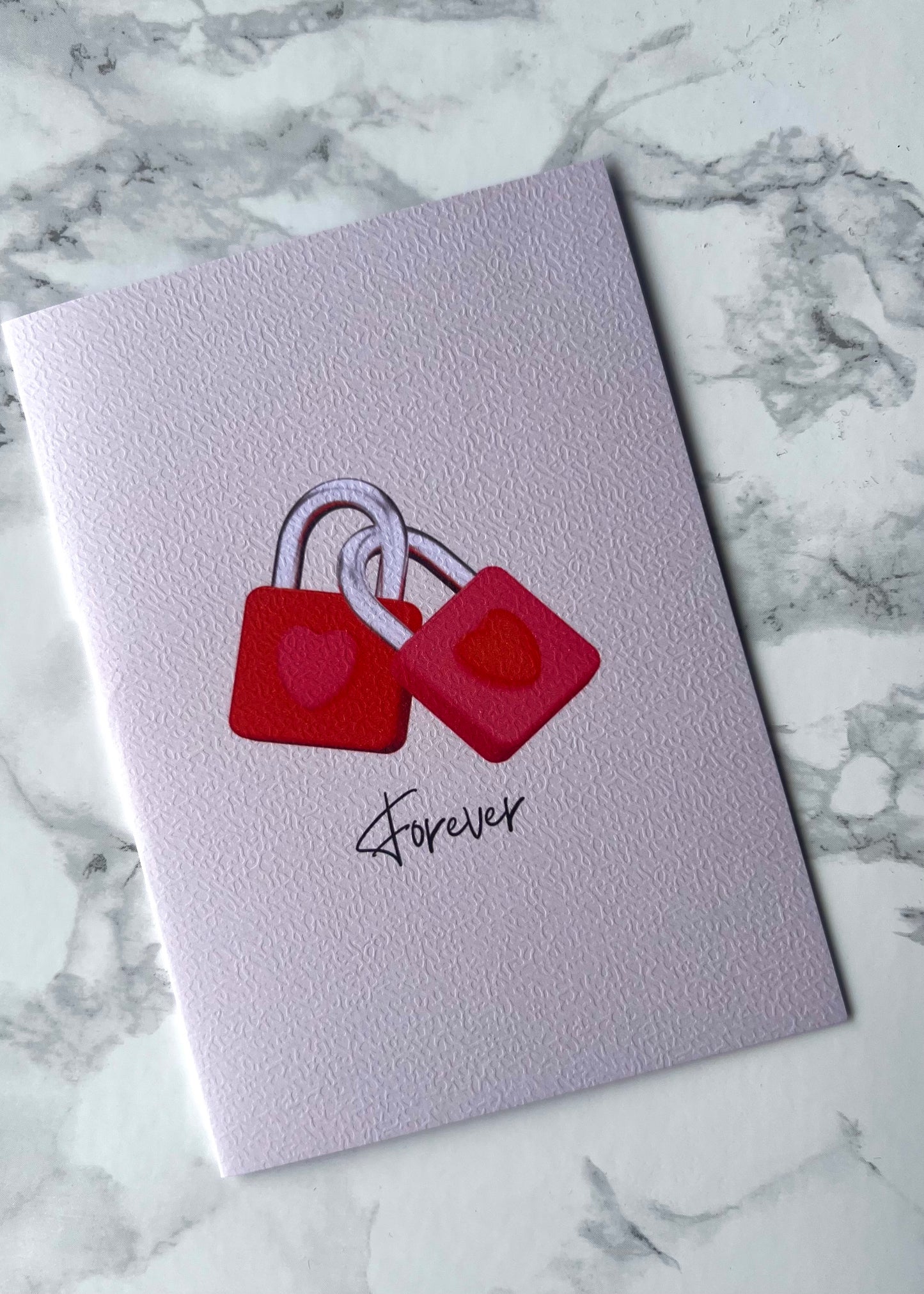 Padlock Forever Greetings Card