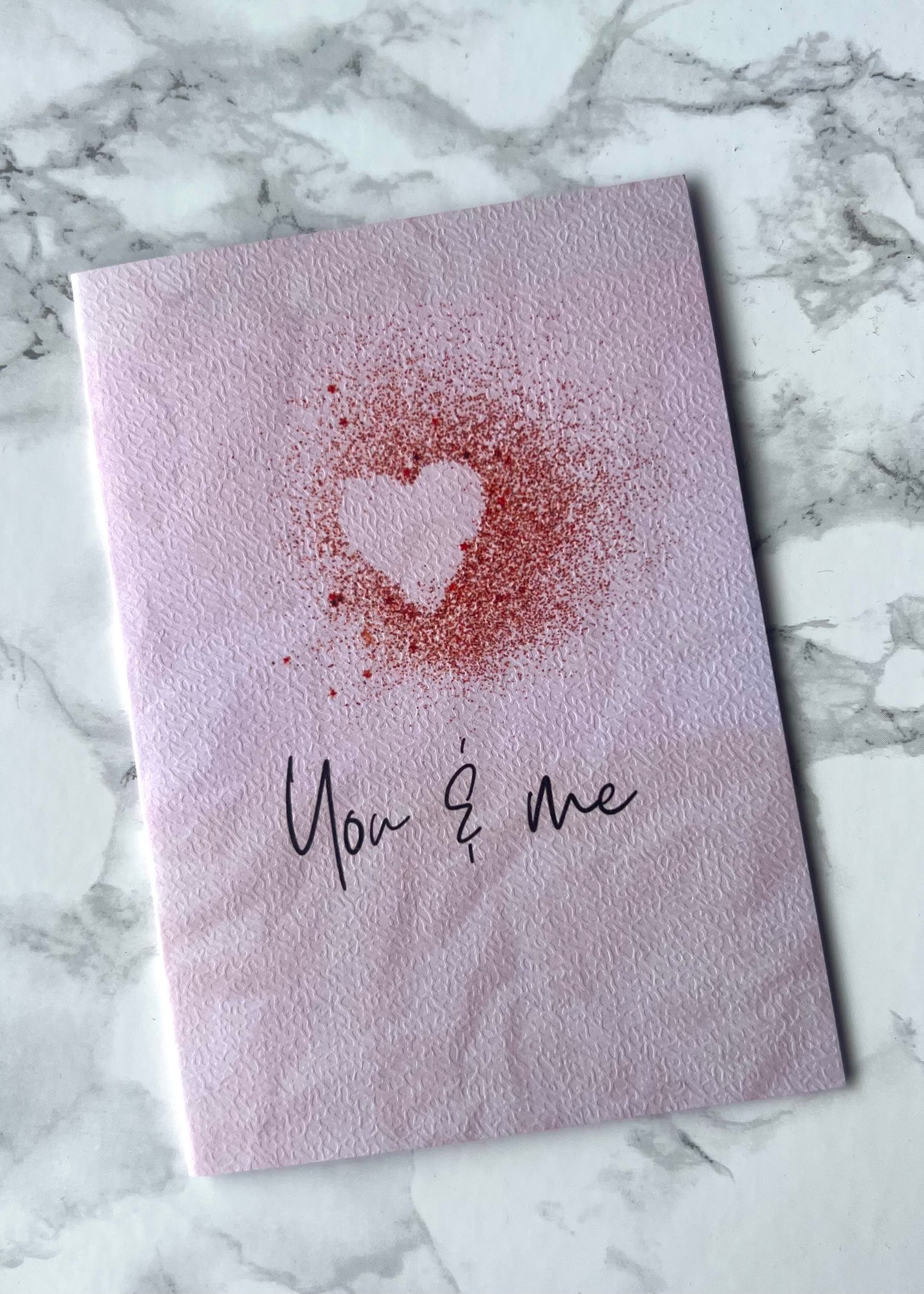 You & Me Heart Greetings Card