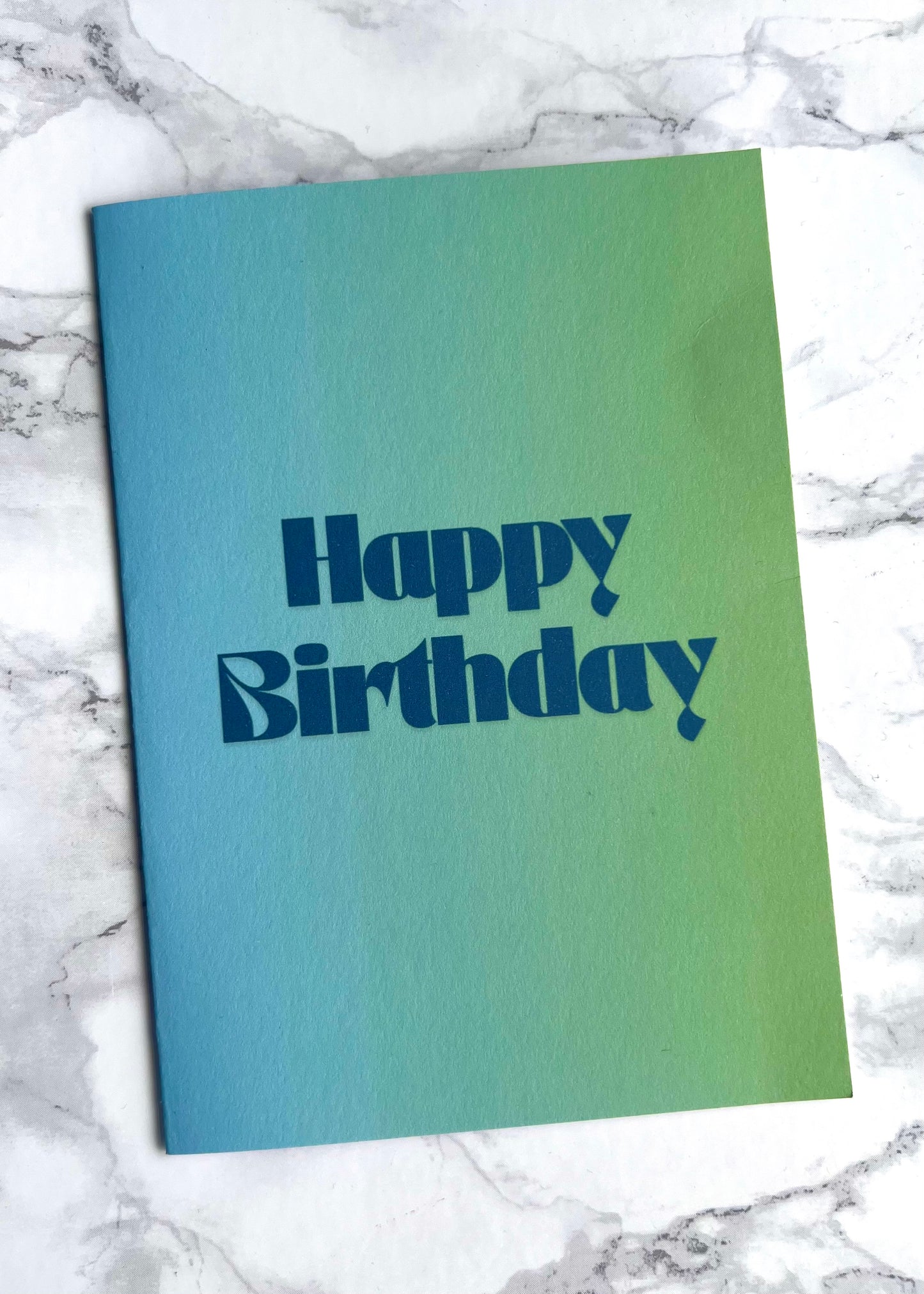 Blue Fade Birthday Card