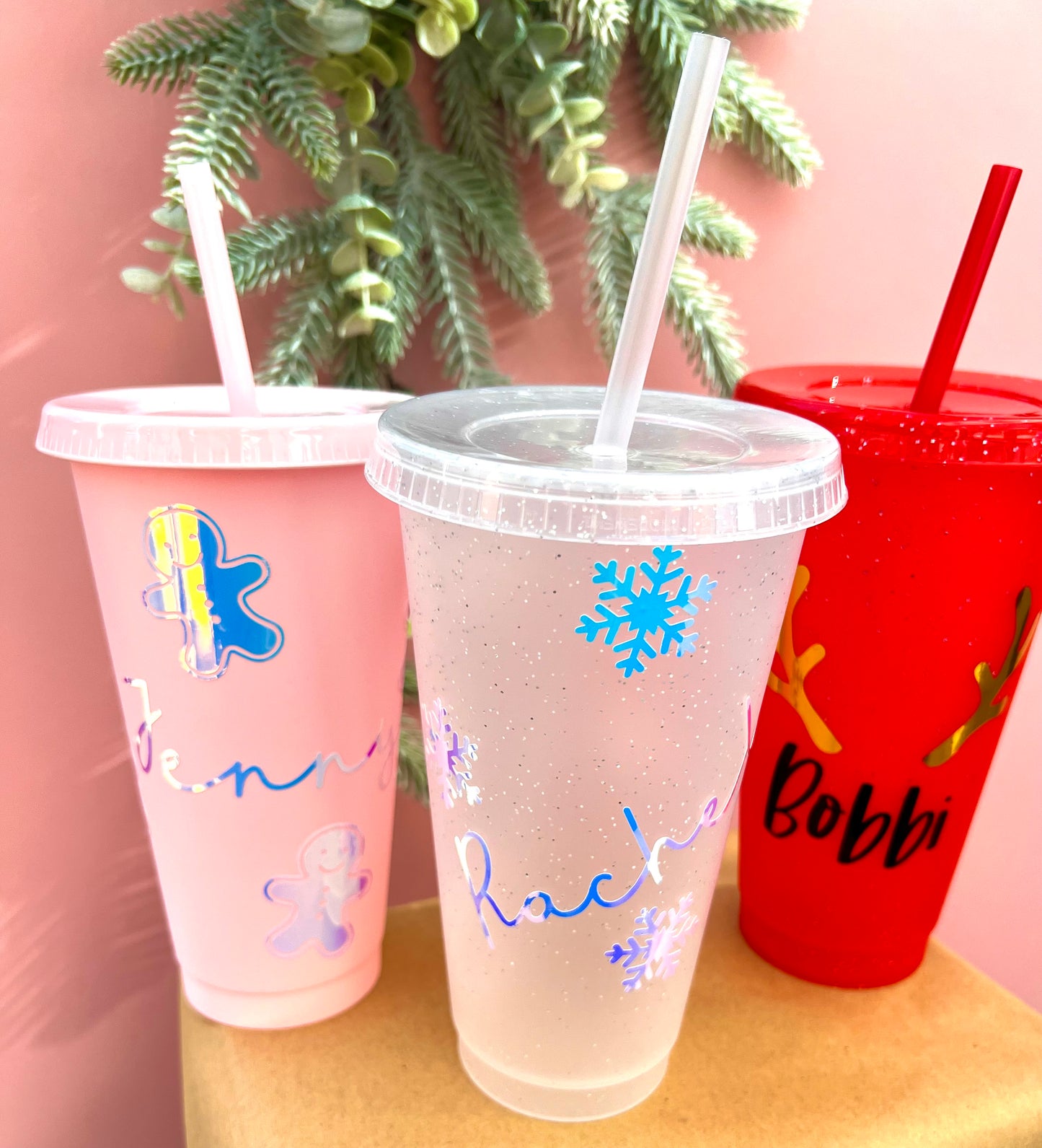 Personalised White Snowflake Cold Cup