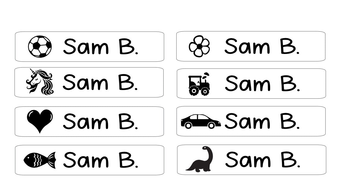 School Uniform Labels with picture - Iron-on