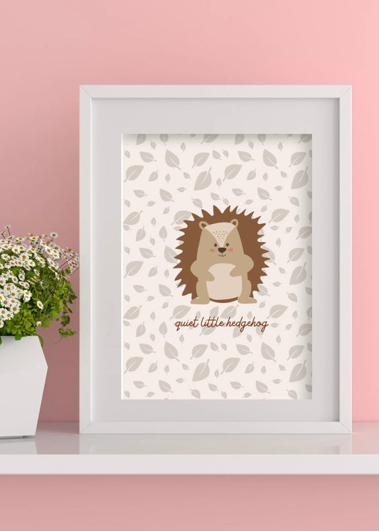 Quiet Little Hedgehog Print