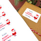 12 Personalised Santa Gift Tag Stickers