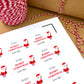 12 Personalised Santa Gift Tag Stickers