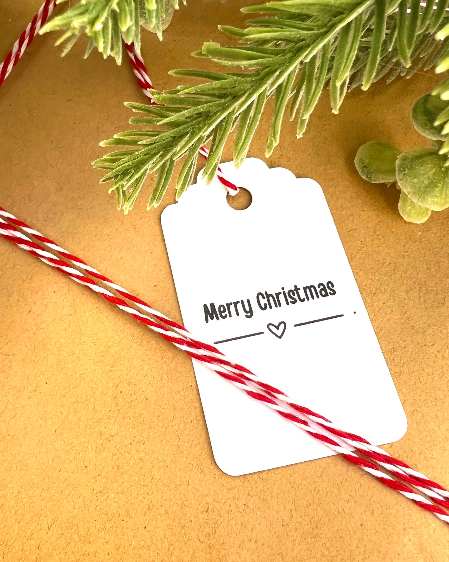 Set of 5 Personalised Heart Christmas Gift Tags