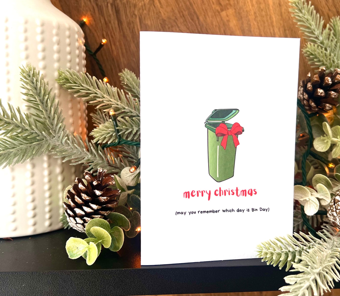 Bin Day Christmas Card