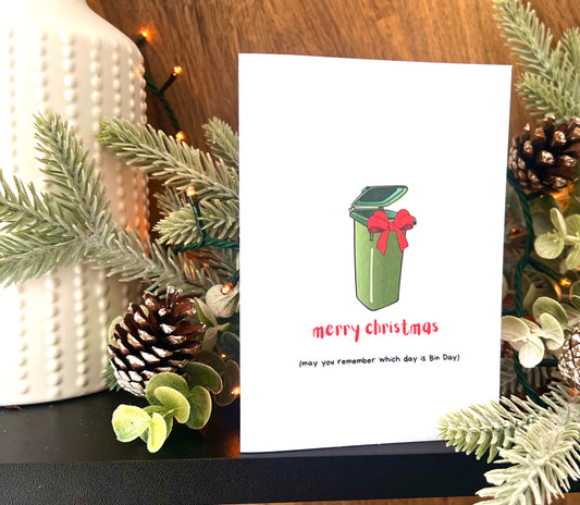 Bin Day Christmas Card