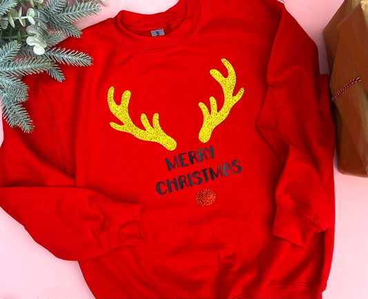 Personalised Reindeer Kids Sweatshirt