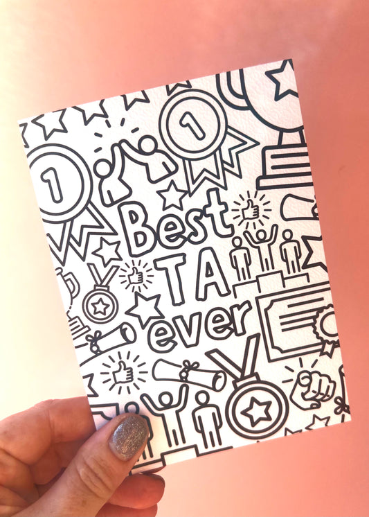 Colour Me Best TA Ever Card