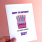 Personalised Birthday Cake Greetings Card