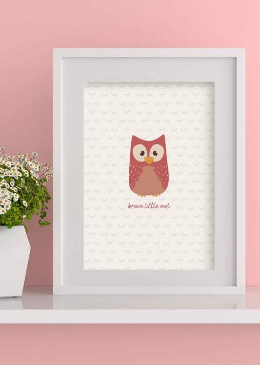 Brave Little Owl Print