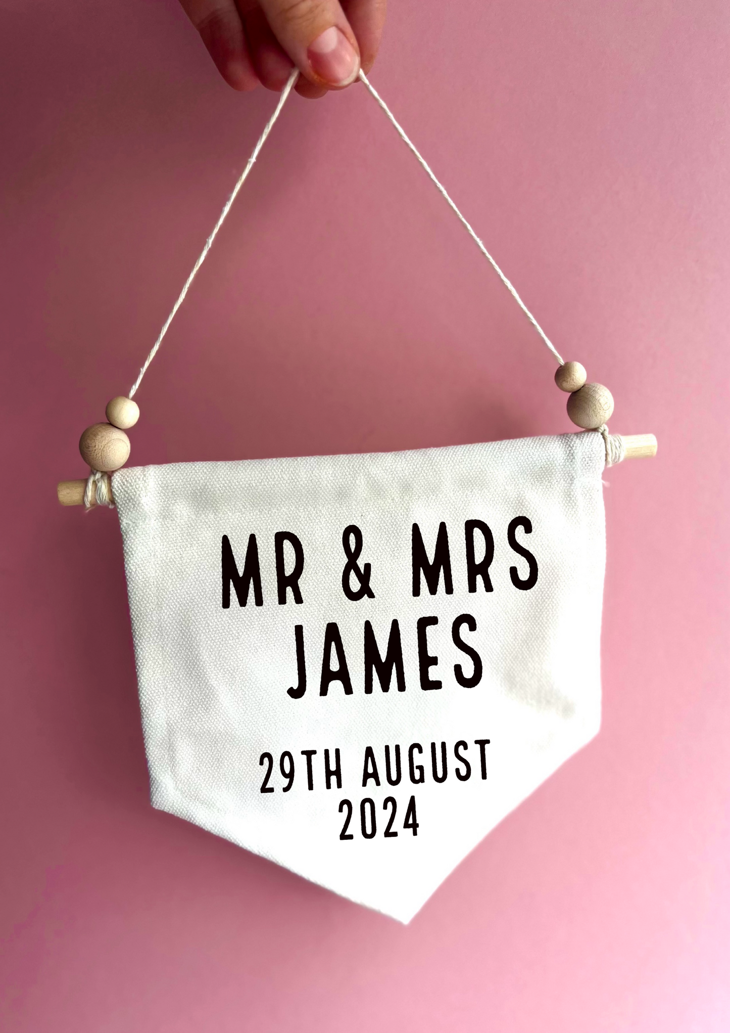 Wedding Day Canvas Hanging Banner