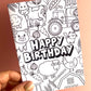 Colour Me Birthday Farmyard Card