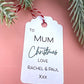 Set of 5 Personalised Green Christmas Gift Tags