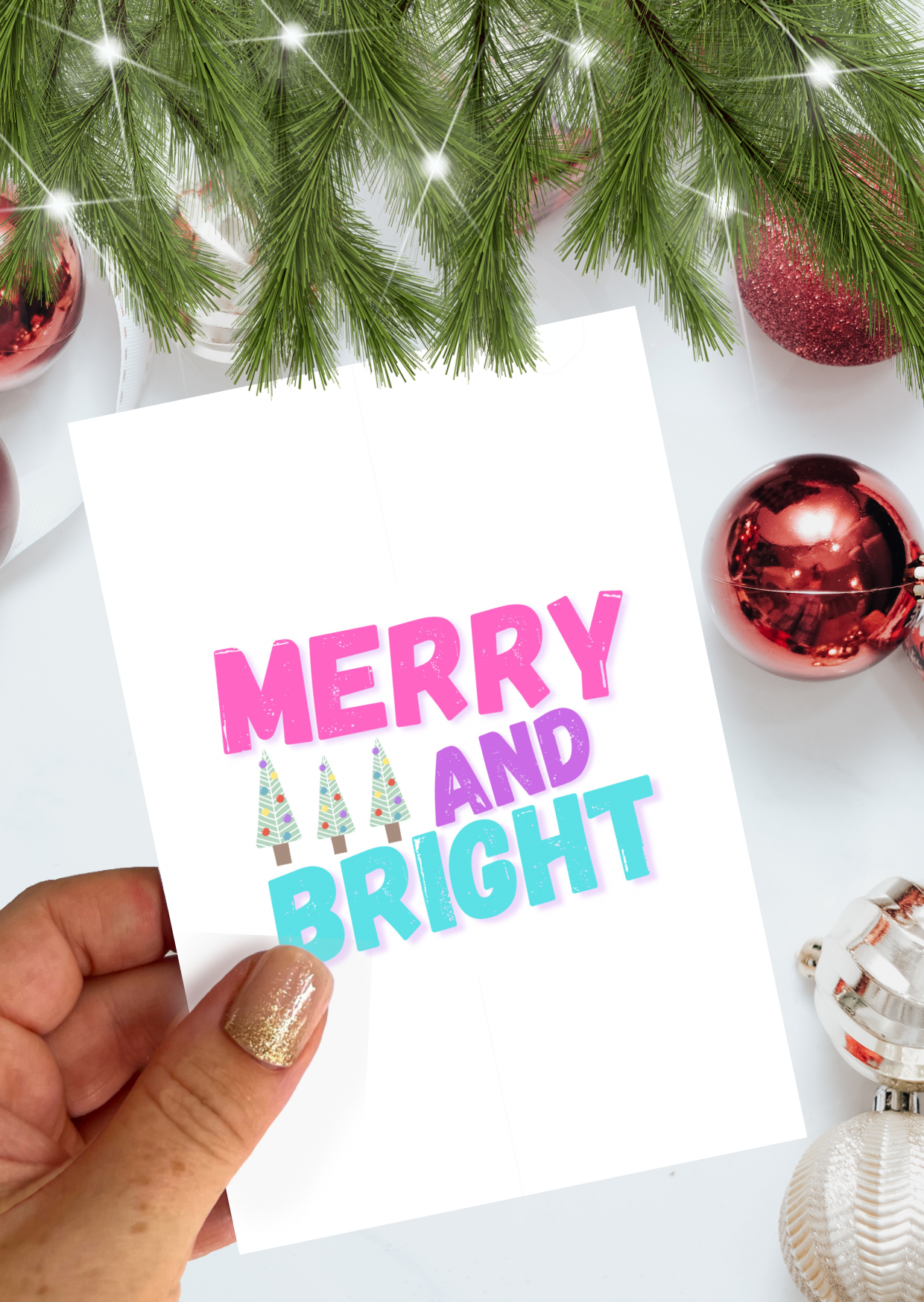 Merry and Bright Christmas Card