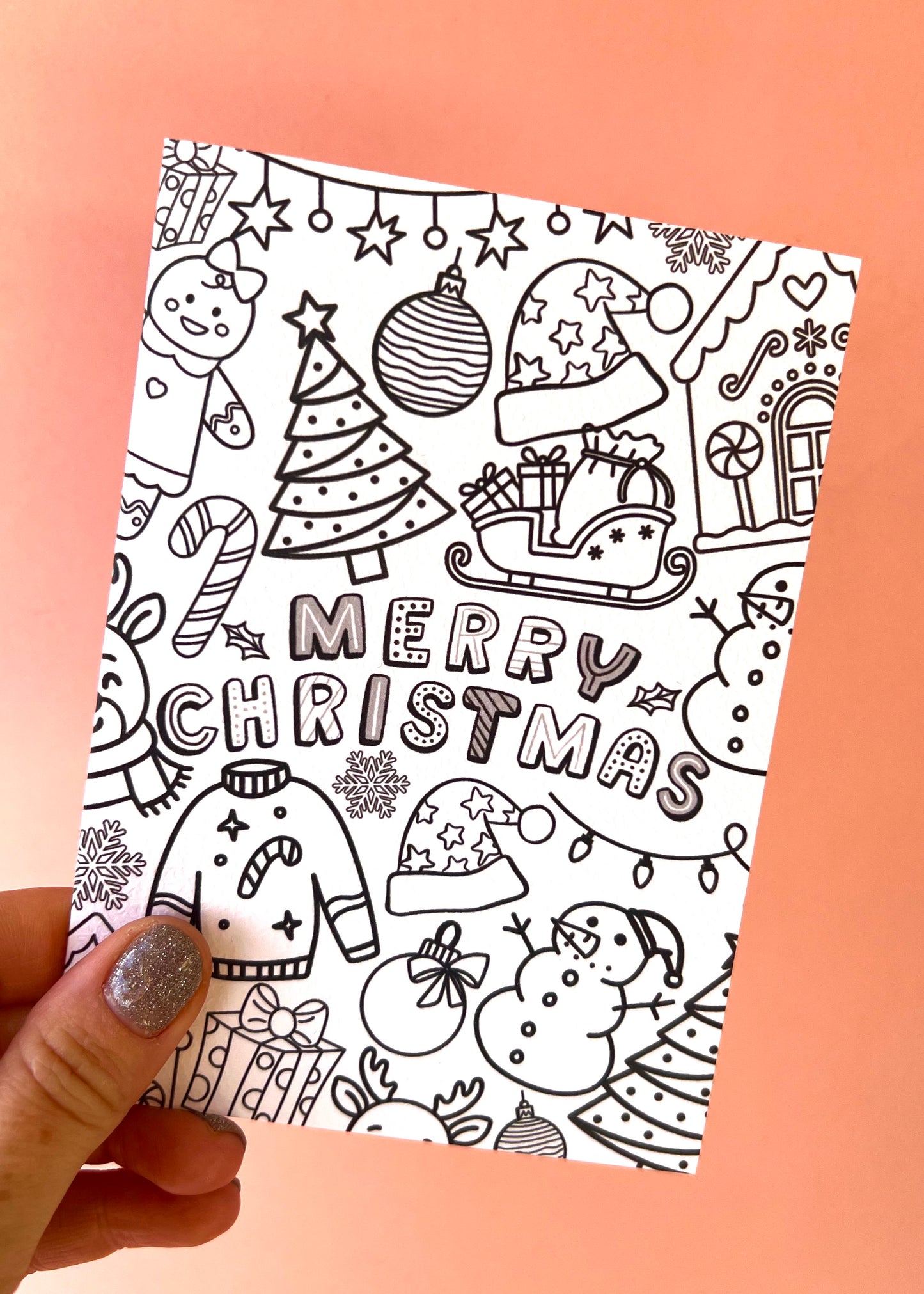 Colour Me Christmas Card