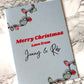 Personalised Green Fairy Lights Christmas Card