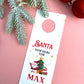 Personalised Traditional Santa Stop Here Door Hanger