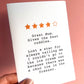 4 Star Mum Greetings Card