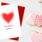 Personalised Valentines Heart Greetings Card