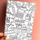Colour Me Thank You Teacher Greetings Card