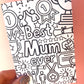 Colour Me Best Mum Ever Card