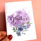 Mother’s Day Purple Floral Splash Greetings Card