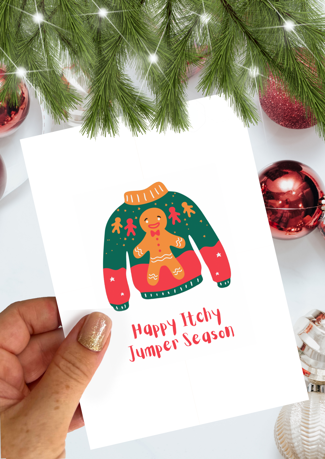 Itchy Jumper Christmas Card