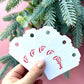 Set of 5 Personalised Red Christmas Gift Tags