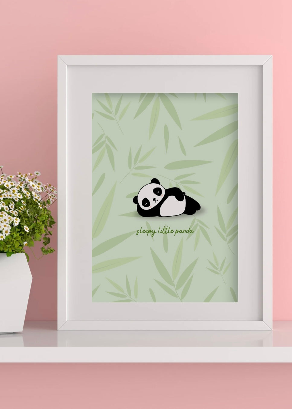 Sleepy Little Panda Print