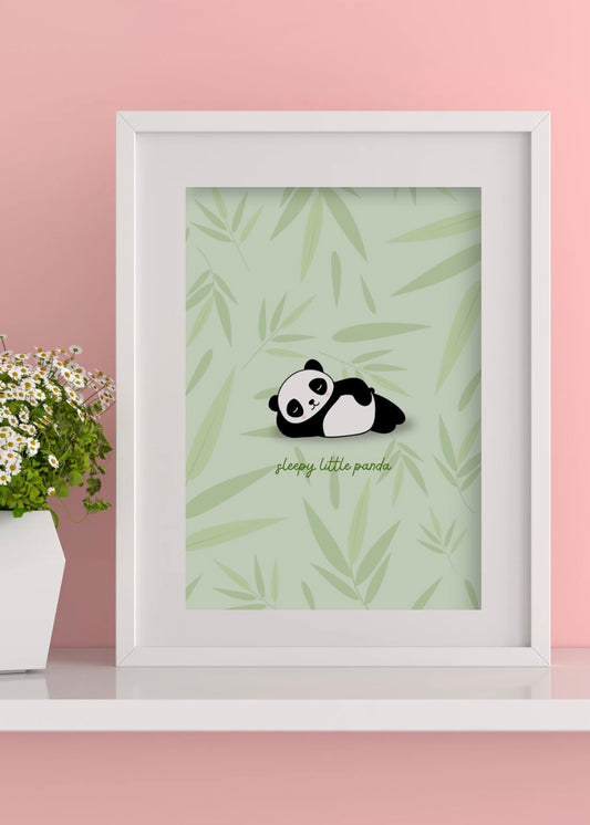 Sleepy Little Panda Print