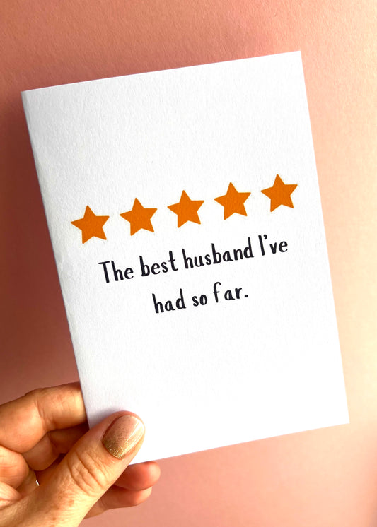 Current Husband Greetings Card