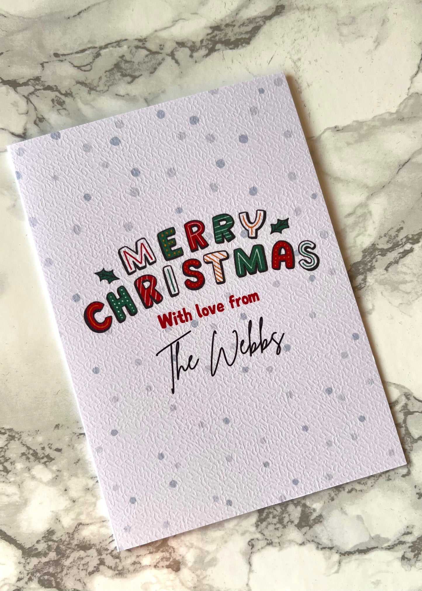 Personalised Merry Christmas Card