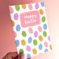 Multicoloured Easter Egg Greetings Card