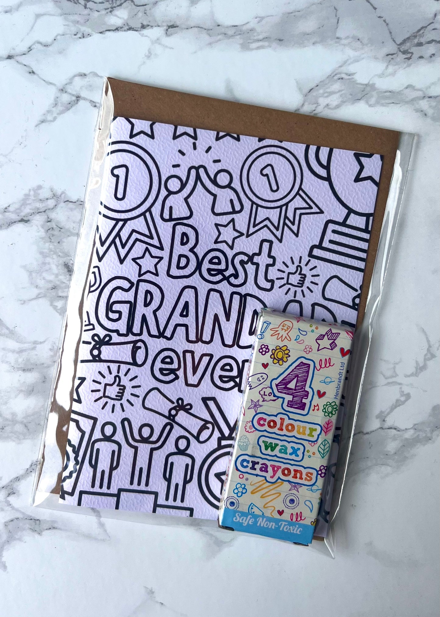 Colour Me Best Grandad Ever Card