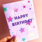 Birthday Stars Greetings Card
