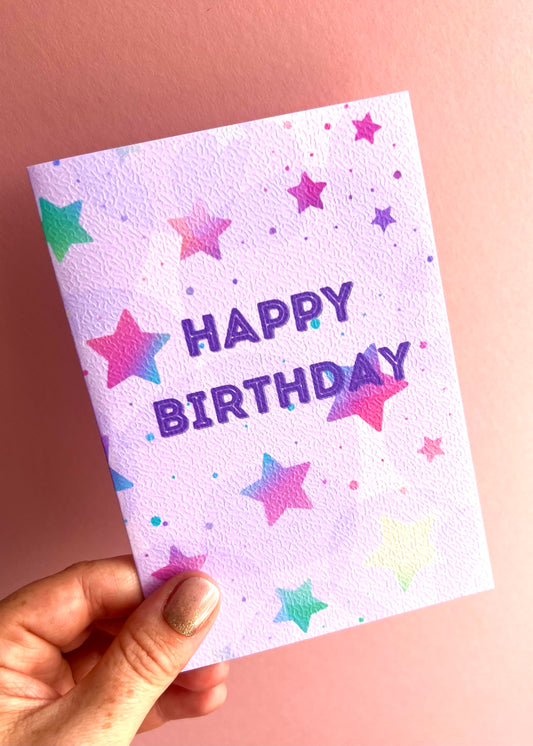 Birthday Stars Greetings Card